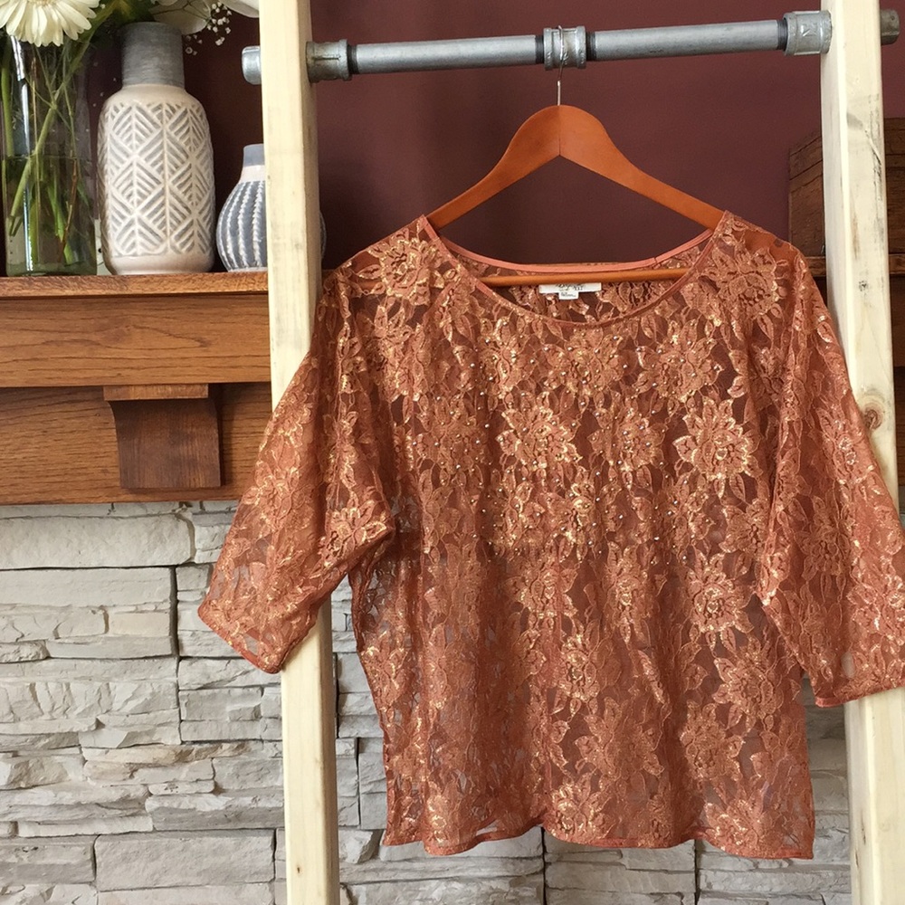Blouse w/ Beaded Embellishments